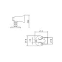 Ver imagem 3 de Kit 3 Prendedor Fixador Trava Porta Dourado Brilho 806 Piso Latão Buchas e Parafusos