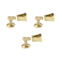 Ver imagem 1 de Kit 3 Prendedor Fixador Trava Porta Dourado Brilho 806 Piso Latão Buchas e Parafusos