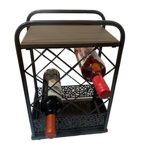 Adega Suporte Porta Garrafas Vinho Mini Bar 44cm Espressione Adega Vinho, Movel para Vinho, Suporte