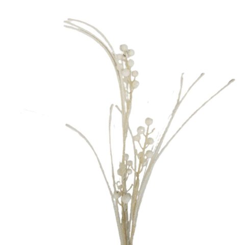 Galho Decorativo Natal com 75cm Branco 75cm