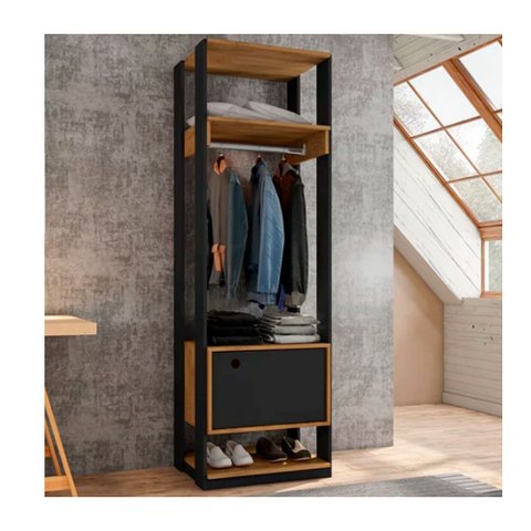 Guarda Roupa Roupeiro Modulo Titan com 1 Porta Moveis Leão