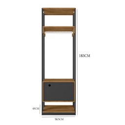 Guarda Roupa Roupeiro Modulo Titan com 1 Porta Moveis Leão - 3