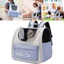 Ver imagem 4 de Bolsa Mochila Transporte Pet Gato Animais Estimaçao Viagem Passeio Caminhada Acampamento Bolsos Vent