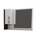 Ver imagem 5 de Espelheira para Banheiro 1 Porta Legno Branco/Preto Onix