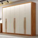 Ver imagem 4 de Guarda Roupa Casal Livorno Plus 6 Portas 8 Gavetas Cinamomo Fendi - Novo Horizonte