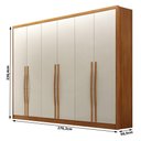 Ver imagem 2 de Guarda Roupa Casal Livorno Plus 6 Portas 8 Gavetas Cinamomo Fendi - Novo Horizonte