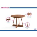 Ver imagem 5 de Mesa Sala Jantar Átria 100cm + 4 Cadeiras Nina Preto Carraro