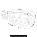 Ver mais imagens de Sofá Retrátil 4 Lugares para Sala 379cm Dijon Couro Bordô S07 - Mpozenato