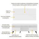Ver imagem 7 de Rack Com Painel Tv 65" Retrô Flórida Multimóveis V3133 Branco/Preto Branco/Preto
