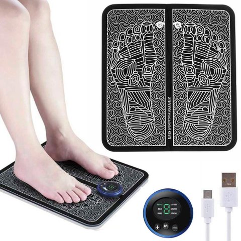 Tapete Massageador Pes Eletrico Alivia Dores Cansaço Bem estar Saude Reflexologia Relaxante Corpo Me