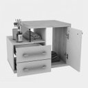 Ver imagem 7 de Gabinete para Banheiro 1 Porta 2 Gavetas com Cuba Q35 e Espelheira Legno 650W Espresso Móveis Branco