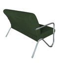 Ver imagem 4 de Namoradeira Decorativa Bela Suede Verde Braço Cromado