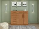 Ver imagem 7 de Comoda Toronto 2 Portas 8 Gavetas - Lp - Rei de Casa Amendoa Clean