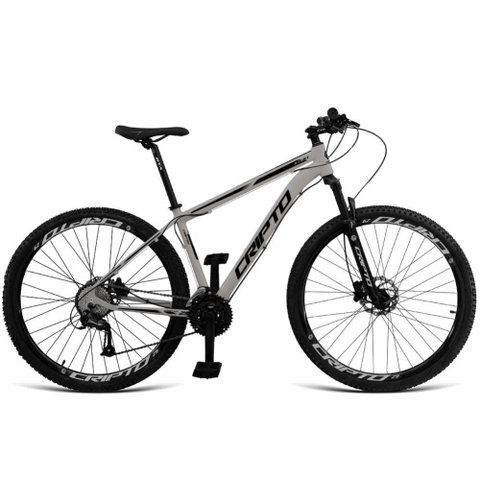 Bicicleta Aro 29 Cripto 21 Marchas Freios Disco C- Suspensão - Prata-preto - 15" Prata-preto