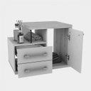 Ver imagem 7 de Gabinete para Banheiro 1 Porta 2 Gavetas com Cuba Q35 e Espelheira Legno 650W Espresso Móveis Branco