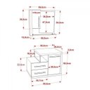 Ver imagem 3 de Gabinete para Banheiro 1 Porta 2 Gavetas com Cuba Q35 e Espelheira Legno 650W Espresso Móveis Branco