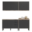 Ver imagem 1 de Cozinha Modulada Firenze Fi0008 Avena Grafito - Demóbile