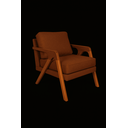 Ver imagem 4 de Kit 2 Poltronas Mona Luxo Madeira Maciça Linho Terracota para Sala de Estar Decorativa Moderna