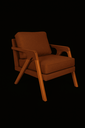 Ver imagem 4 de Kit 2 Poltronas Mona Luxo Madeira Maciça Linho Terracota para Sala de Estar Decorativa Moderna