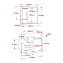 Ver imagem 3 de Gabinete para Banheiro 1 Porta 2 Gavetas com Cuba Q35 e Espelheira Legno 650W Espresso Móveis