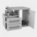 Ver imagem 7 de Gabinete para Banheiro 1 Porta 2 Gavetas com Cuba Q35 e Espelheira Legno 650W Espresso Móveis Branco