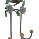 Ver mais imagens de Cabide Rustico Artesanal com Flores e Pássaros de Ferro Libertas Rosas Artesanato Rosa Mini Branco