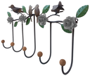 Ver imagem 4 de Cabide Rustico Artesanal com Flores e Pássaros de Ferro Libertas Rosas Artesanato Rosa Mini Branco