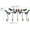 Ver imagem 2 de Cabide Rustico Artesanal com Flores e Pássaros de Ferro Libertas Rosas Artesanato Rosa Mini Branco