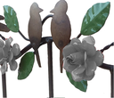 Ver imagem 7 de Cabide Rustico Artesanal com Flores e Pássaros de Ferro Libertas Rosas Artesanato Rosa Mini Branco