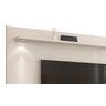 Rack com Painel Aspen 2.2 Off White com Madeiro Canela - Móveisaqui - 3