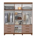 Ver imagem 4 de Guarda Roupa Casal Triton Plus 11 Portas com Espelho Nogueira Capuccino - Móveis Albatroz
