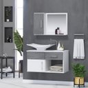 Ver imagem 1 de Conjunto New Stilo Mdf Gabinete para Banheiro com Cuba e Espelheira