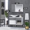 Conjunto New Stilo Mdf Gabinete para Banheiro com Cuba e Espelheira - 3