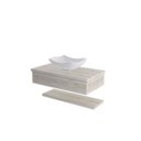 Ver imagem 3 de Conjunto Bancada para Banheiro com Cuba Abaulada L42 e Prateleira Metrópole 805W 