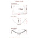 Ver imagem 5 de Conjunto Bancada para Banheiro com Cuba Abaulada L42 e Prateleira Metrópole 805W Preto/Onix