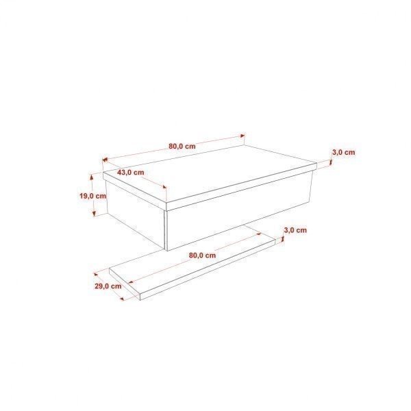 Conjunto Bancada para Banheiro com Cuba Abaulada L42 e Prateleira Metrópole 805W  - 4