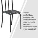 Ver imagem 7 de Conjunto de Mesa Tubular 62 100x60cm Tampo em MDF com 4 Cadeiras Ane B Preto/Floral/Txt