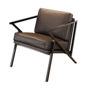 Ver imagem 3 de Poltrona Decorativa Recepção Consultório Sala Estar Escritorio Clinica Quarto Estofada Metal Corino