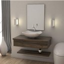 Ver imagem 1 de Conjunto Bancada para Banheiro com Cuba Abaulada L42 e Prateleira Metrópole 805W 