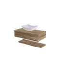 Ver imagem 3 de Conjunto Bancada para Banheiro com Cuba Abaulada L42 e Prateleira Metrópole 805W 