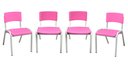 Ver imagem 1 de Kit 4 Cadeira Iso Infantil Rosa Escolar e Creche