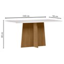 Ver imagem 2 de Mesa de Jantar Anitta 160x90 Cm com Vidro Ype Off White e 6 Cadeiras Mariana Ype Veludo Nude – New C