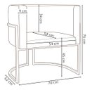 Ver imagem 4 de Kit 2 Poltronas Decorativa Recepção Luna Suede Cores Base de Ferro Champagne