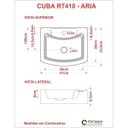 Ver imagem 5 de Bancada para Banheiro 80cm com Cuba Aria e Prateleira 805W Metrópole Branco/Snow