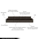 Ver imagem 3 de Sofá Retrátil 6 Lugares 404cm 4 Módulos Nero com USB Couro Marrom G52 - Gran Belo