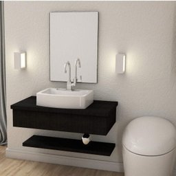 Bancada para Banheiro 80cm com Cuba Aria e Prateleira 805w Metrópole  - 1
