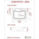Ver imagem 5 de Bancada para Banheiro 80cm com Cuba Aria e Prateleira 805W Metrópole Marrom/Nogal