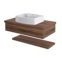 Ver imagem 3 de Bancada para Banheiro 80cm com Cuba Aria e Prateleira 805W Metrópole