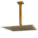 Ver imagem 5 de Chuveiro Ducha Teto Inox Dourado 20x20 Slim Suporte Quadrado Luxo Banheiro Area Externa