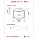 Ver imagem 5 de Bancada para Banheiro 80cm com Cuba Aria e Prateleira 805W Metrópole Marrom/Carvalho
